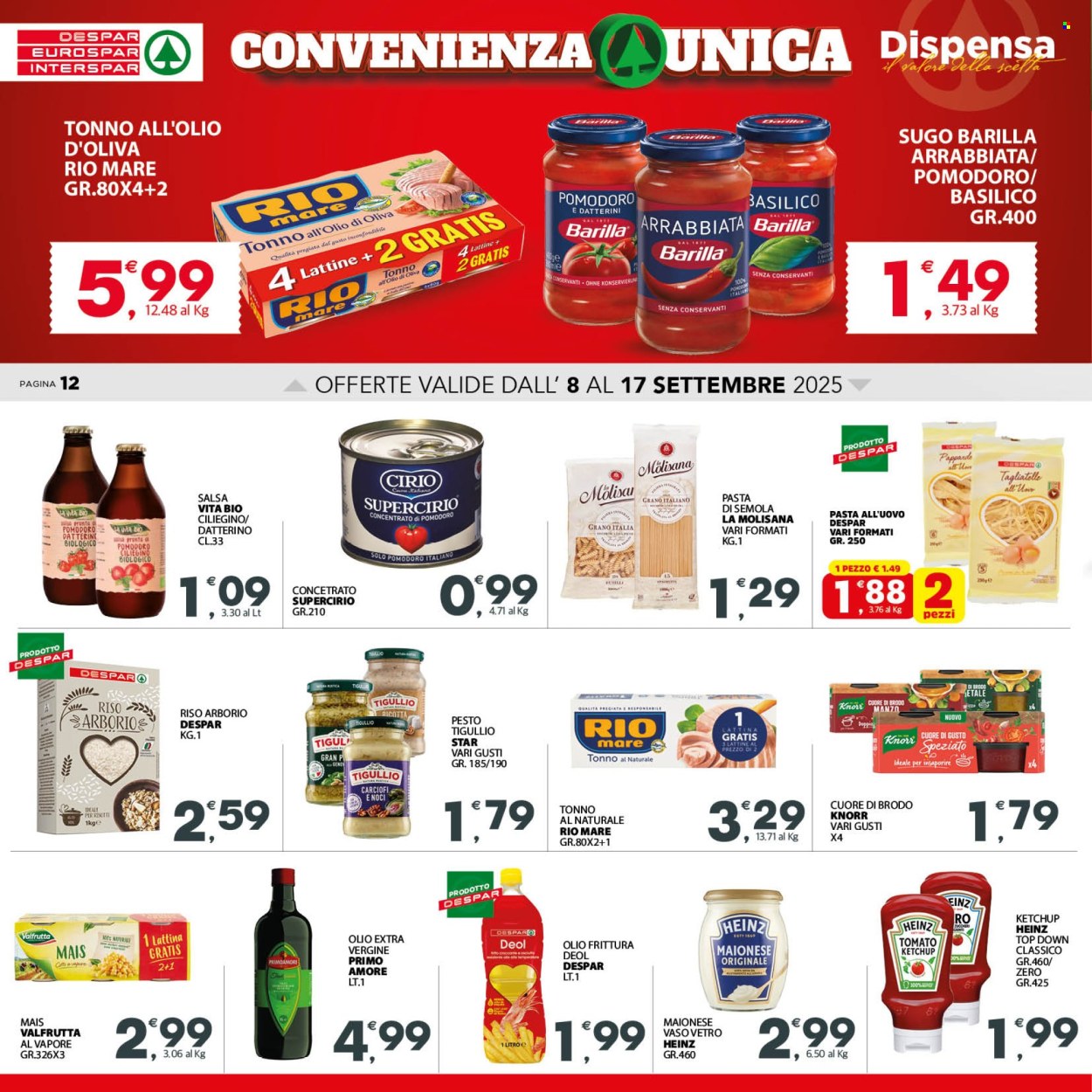 Volantino Eurospar - 8/9/2025 - 17/9/2025. Pagina 13