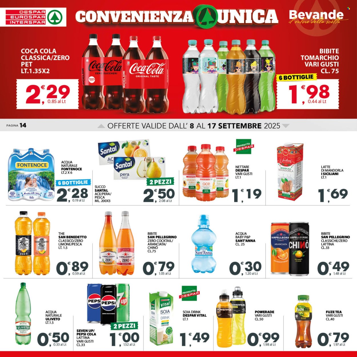 Volantino Eurospar - 8/9/2025 - 17/9/2025. Pagina 15