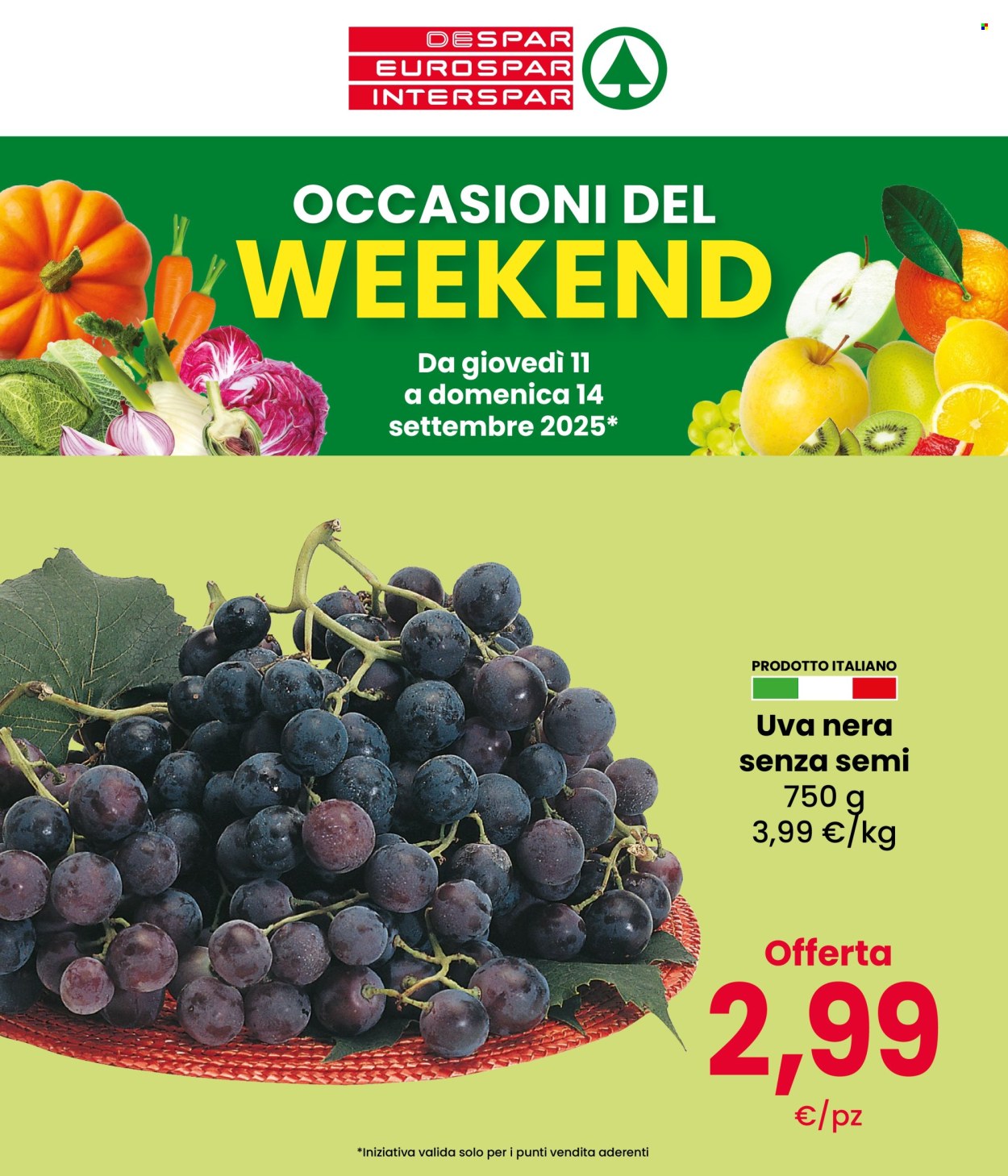 Volantino Despar - 11/9/2025 - 14/9/2025. Pagina 1