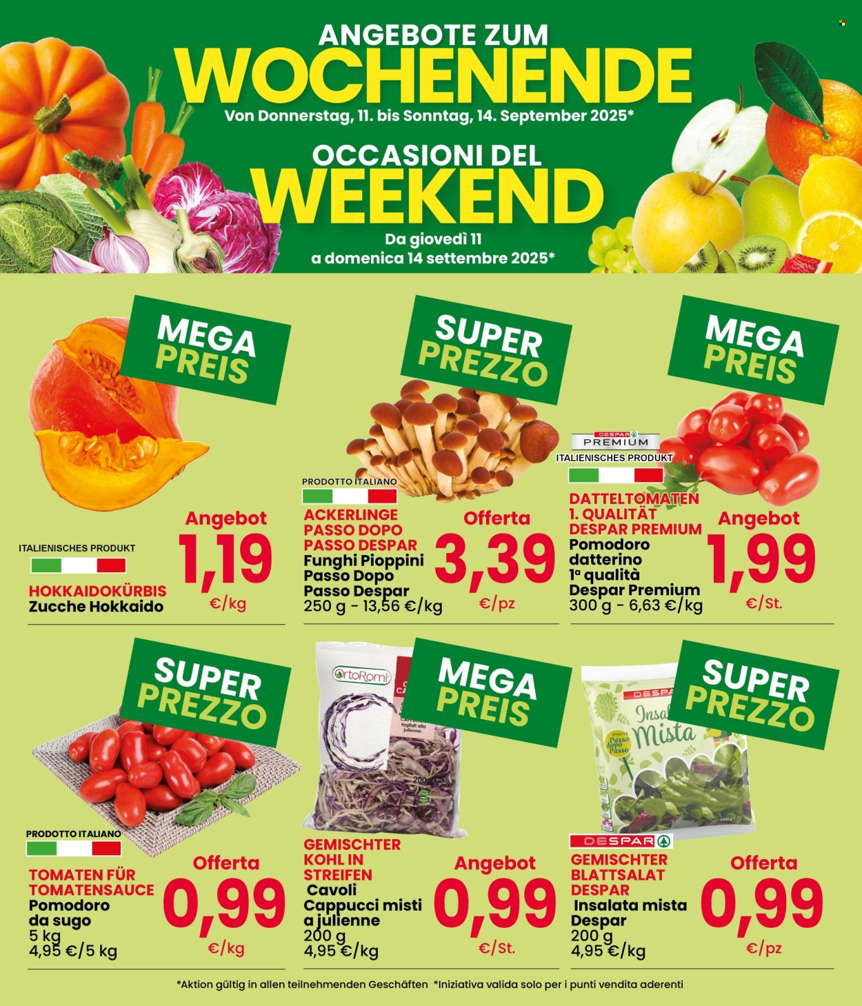 Volantino Eurospar - 11/9/2025 - 14/9/2025. Pagina 2