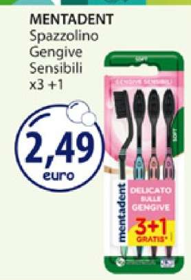 MENTADENT Spazzolino Gengive Sensibili x3 +1