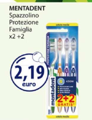 MENTADENT Spazzolino Protezione Famiglia x2 +2
