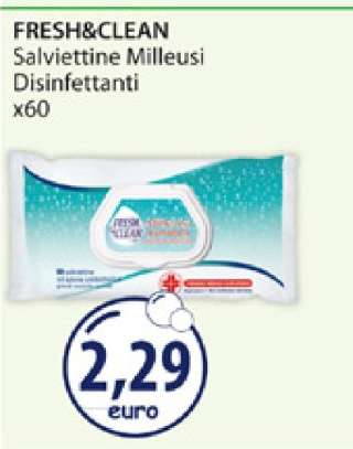 FRESH&CLEAN Salviettine Milleusi Disinfettanti x60