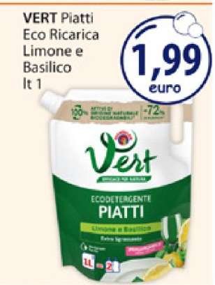 VERT Piatti Eco Ricarica Limone e Basilico