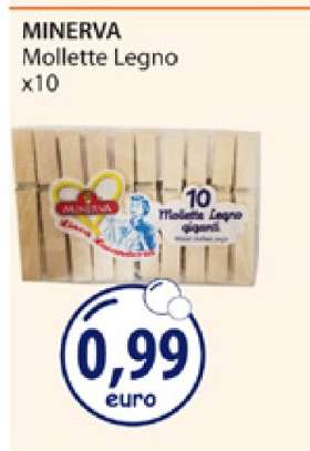 MINERVA Mollette Legno x10