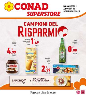 Volantino Conad Superstore - 9/9/2025 - 22/9/2025.