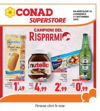 Volantino Conad Superstore - 10/9/2025 - 21/9/2025.