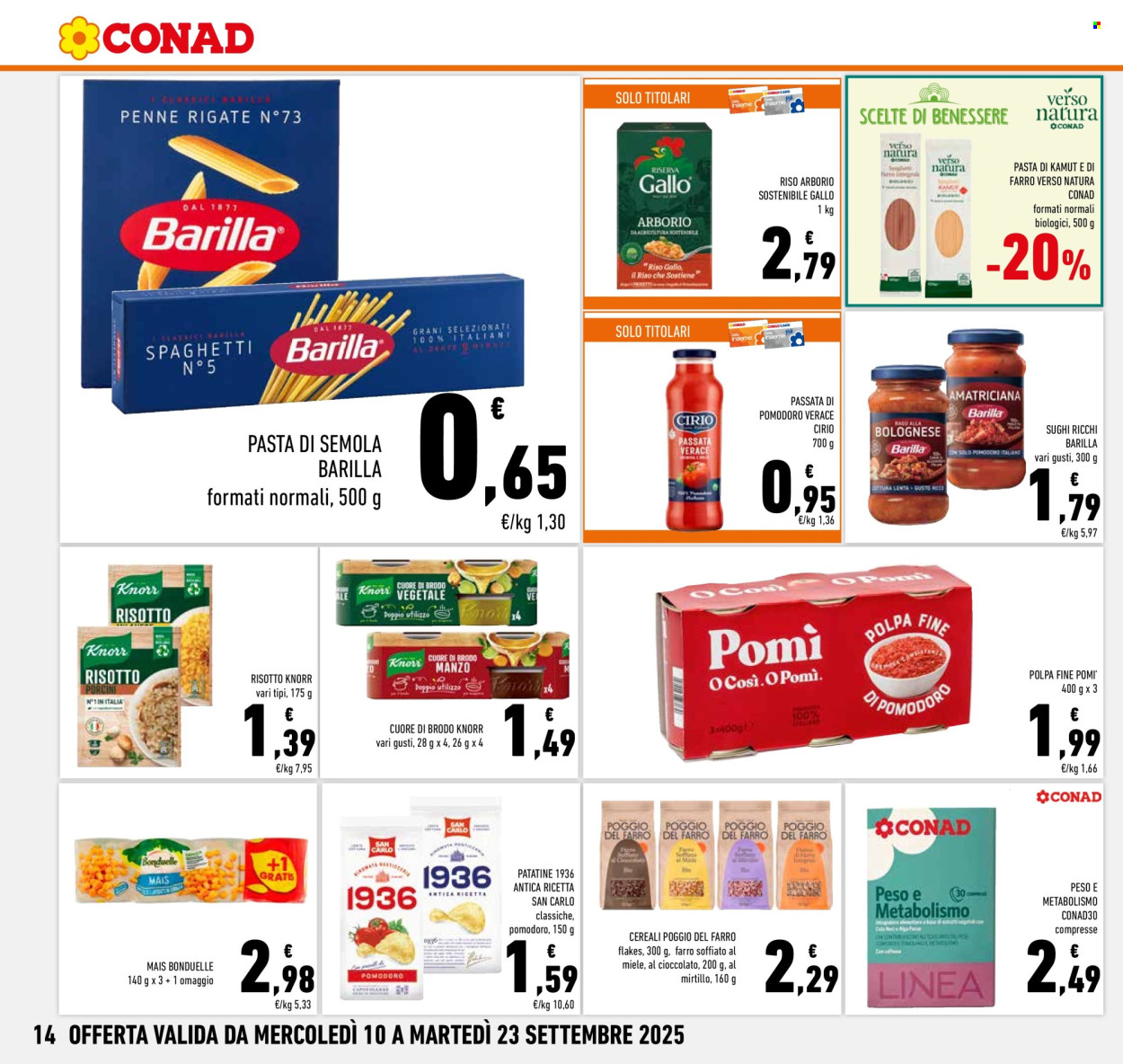 Volantino Conad - 10/9/2025 - 23/9/2025. Pagina 14