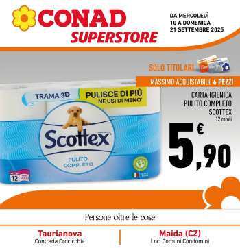 Volantino Conad Superstore - 10/9/2025 - 21/9/2025.