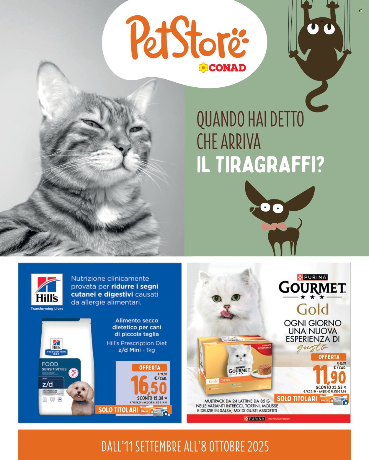 Volantino Pet Store Conad - 11/9/2025 - 8/10/2025. Pagina 1