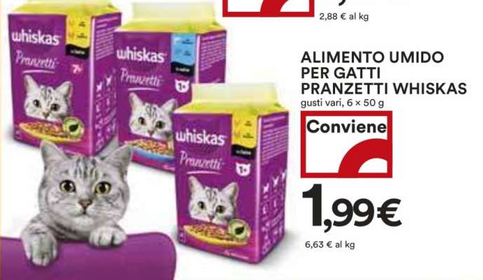 ALIMENTO UMIDO PER GATTI PRANZETTI WHISKAS