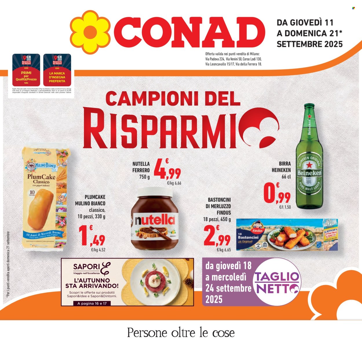 Volantino Conad - 11/9/2025 - 21/9/2025. Pagina 1