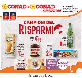 Volantino Conad Superstore - 11/9/2025 - 21/9/2025.
