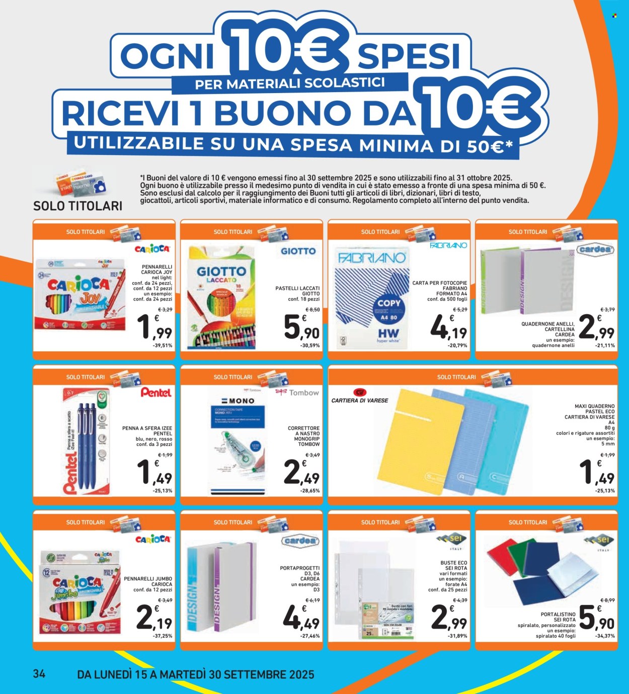 Volantino Spazio Conad - 15/9/2025 - 25/9/2025. Pagina 34