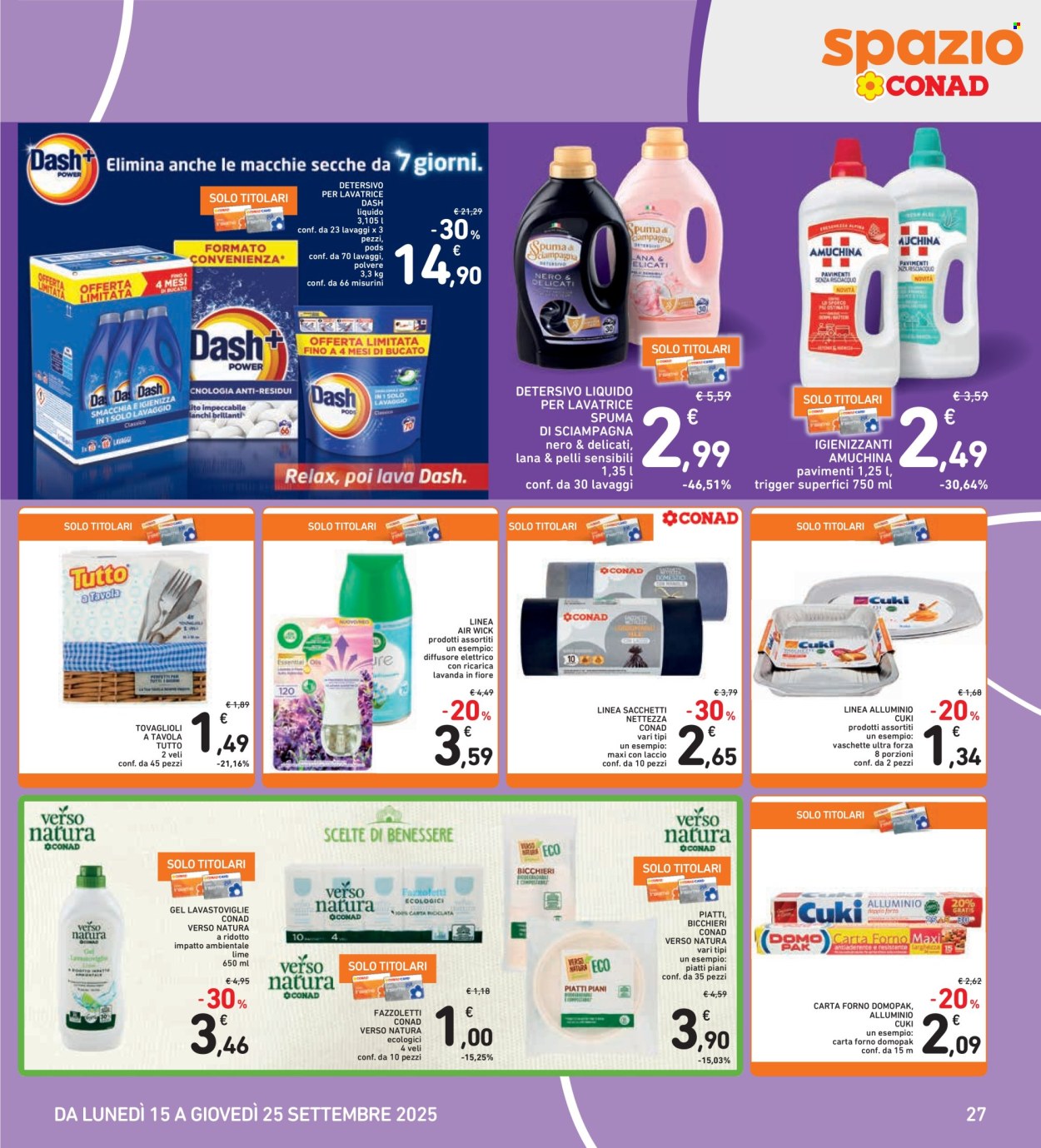 Volantino Spazio Conad - 15/9/2025 - 25/9/2025. Pagina 27
