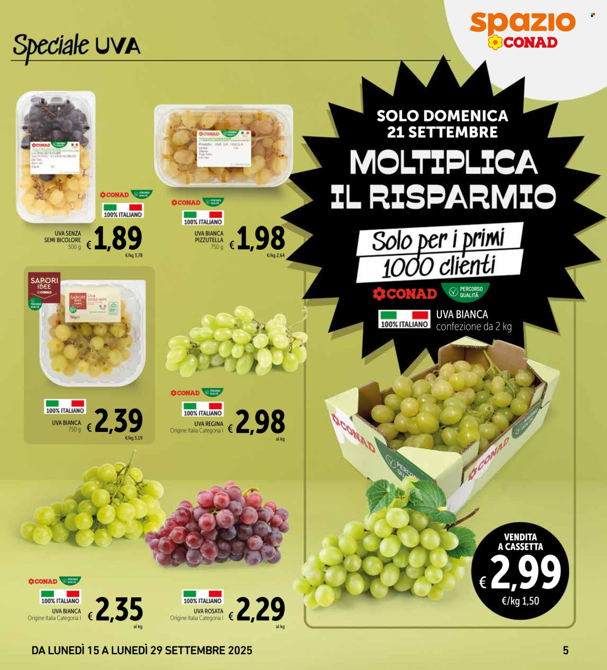 Volantino Spazio Conad - 15/9/2025 - 29/9/2025. Pagina 5
