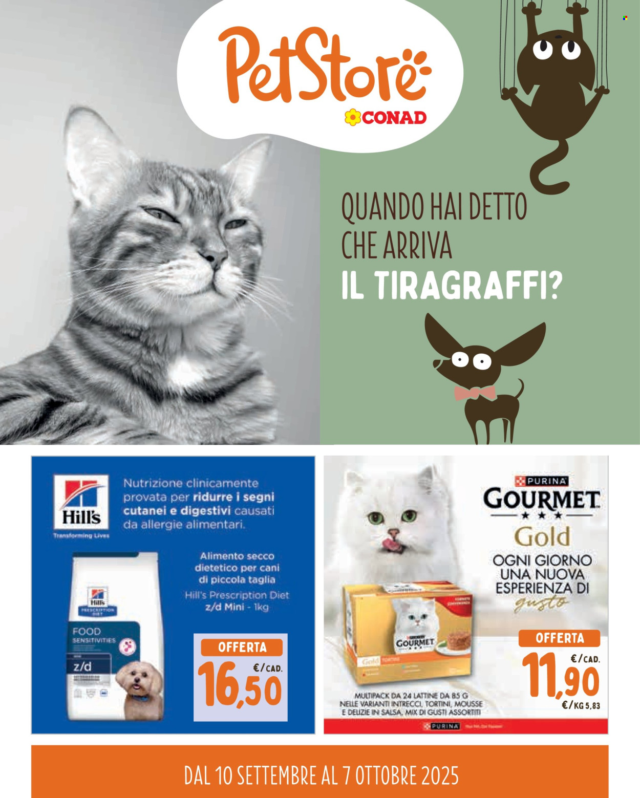 Volantino Pet Store Conad - 10/9/2025 - 7/10/2025. Pagina 1