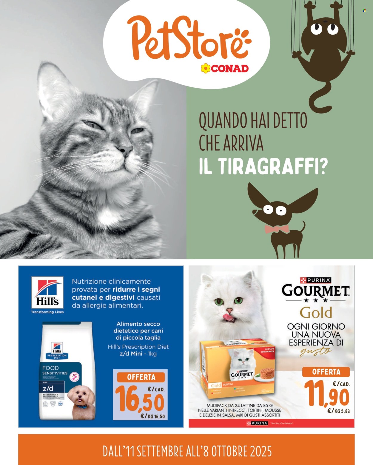 Volantino Pet Store Conad - 11/9/2025 - 8/10/2025. Pagina 1