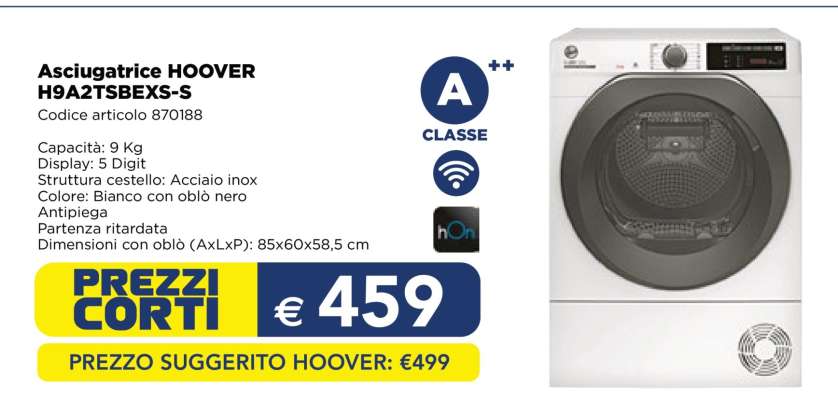 Asciugatrice HOOVER H9A2TSBEXS-S