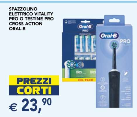 SPAZZOLINO ELETTRICO VITALITY PRO O TESTINE PRO CROSS ACTION ORAL-B