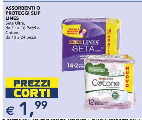 Assorbenti o Proteggi Slip Lines