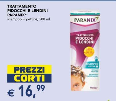TRATTAMENTO PIDOCCHI E LENDINI PARANIX