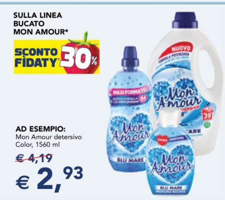 Mon Amour detersivo Color, 1560 ml