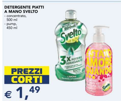DETERGENTE PIATTI A MANO SVELTO