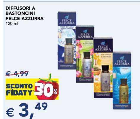 DIFFUSORI A BASTONCINI FELCE AZZURRA