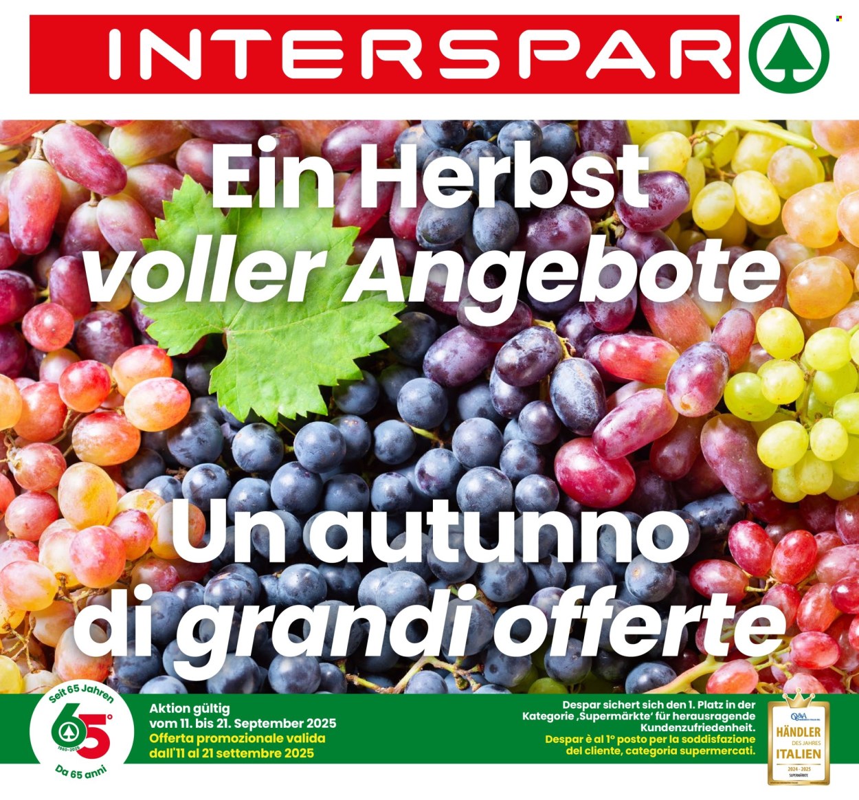 Volantino Interspar - 11/9/2025 - 21/9/2025. Pagina 1