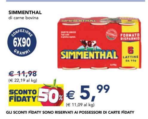 SIMMENTHAL di carne bovina