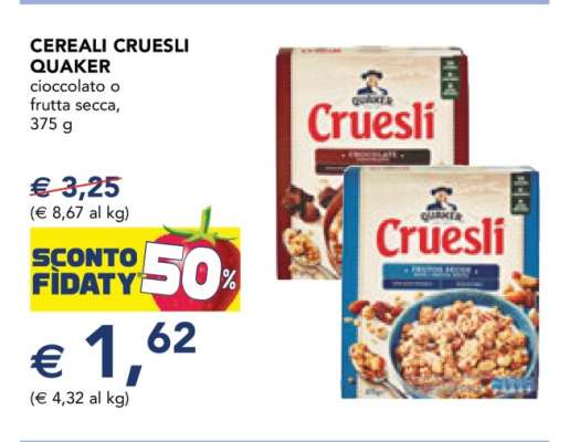 Cereali Cruesli Quaker