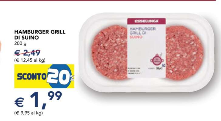 HAMBURGER GRILL DI SUINO