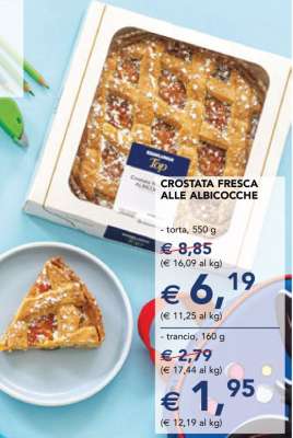 CROSTATA FRESCA ALLE ALBICOCCHE - torta, 550 g