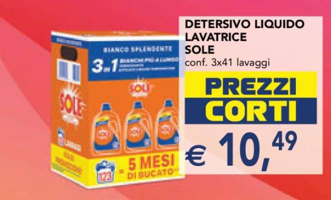 Detersivo Liquido Lavatrice Sole