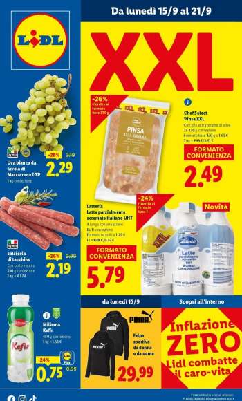 Volantino Lidl - 15/9/2025 - 21/9/2025.