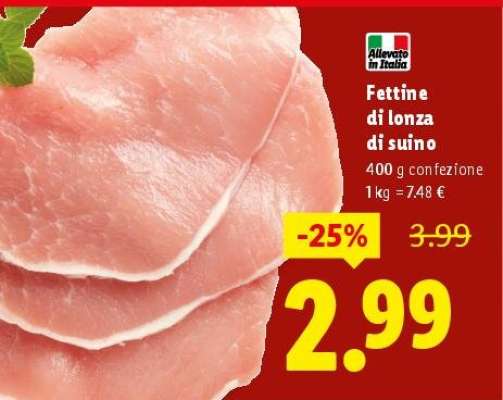 Fettine di lonza di suino