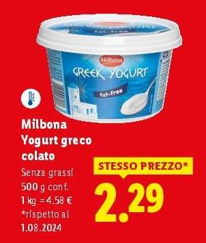 Milbona Yogurt greco colato