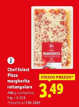 Chef Select Pizza margherita rettangolare