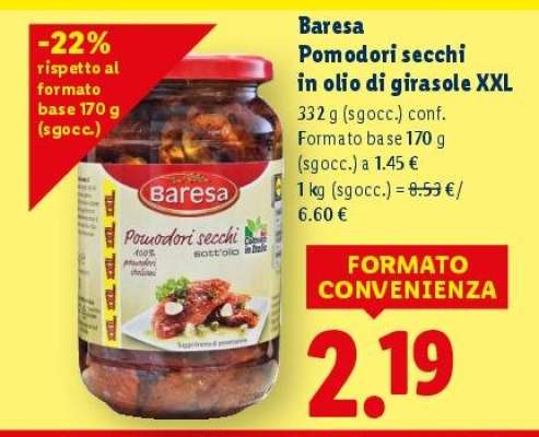 Baresa Pomodori secchi in olio di girasole XXL