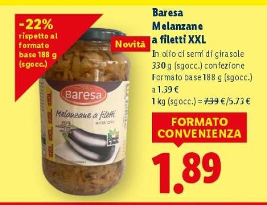 Baresa Melanzane a filetti XXL