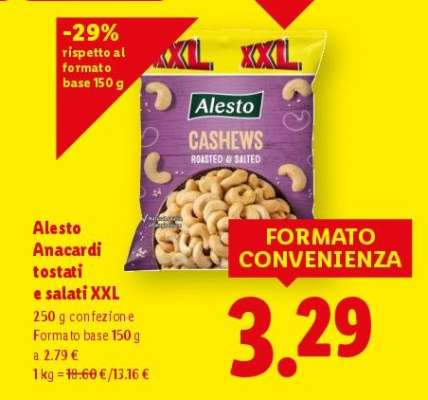 Alesto Anacardi tostati e salati XXL