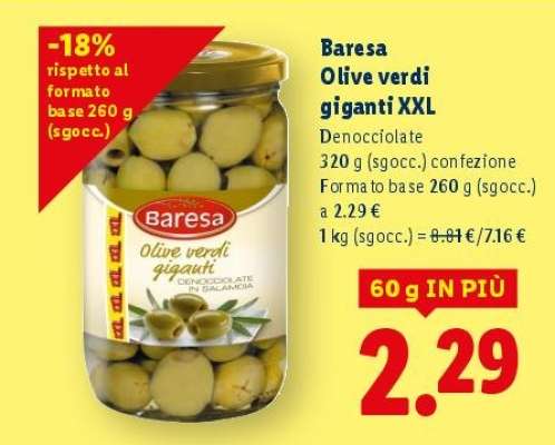 Baresa Olive verdi giganti XXL