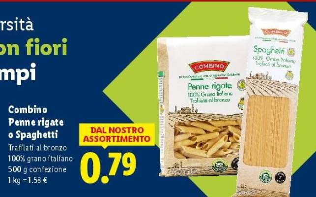 Combino Penne rigate o Spaghetti