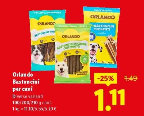 Orlando Bastoncini per cani