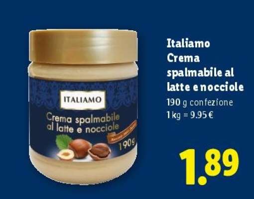 Italiamo Crema spalmabile al latte e nocciole