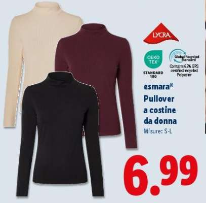 esmar® Pullover a costine da donna