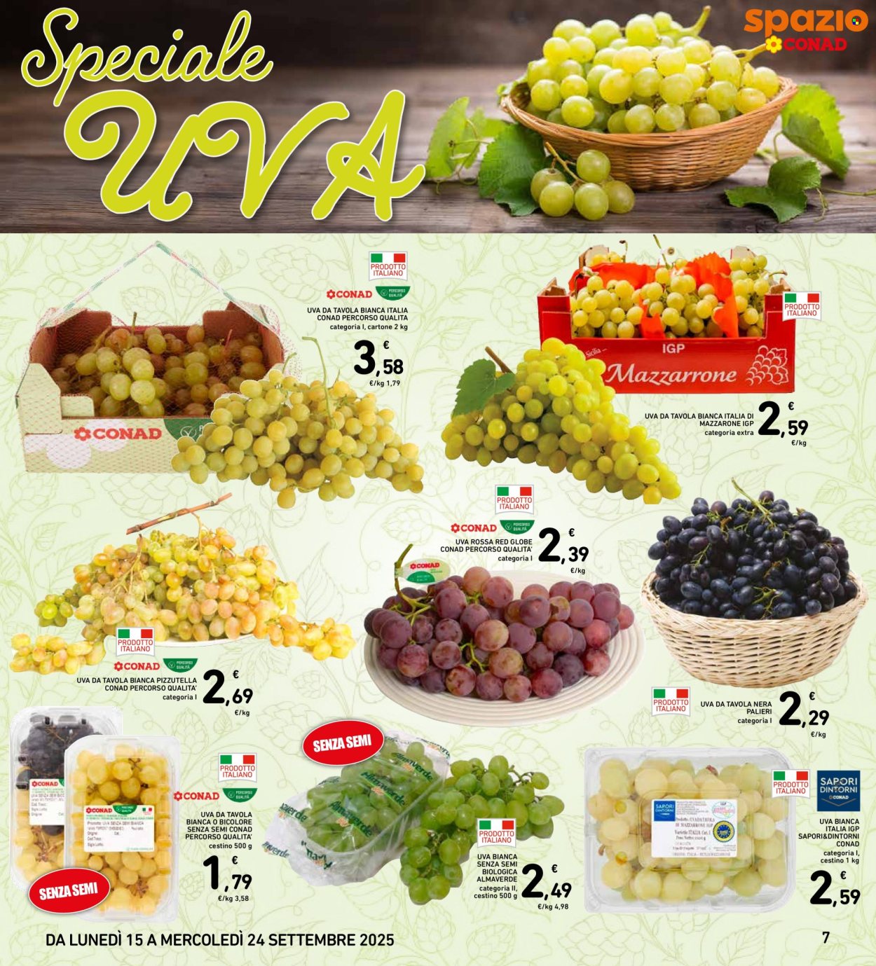 Volantino Spazio Conad - 15/9/2025 - 24/9/2025. Pagina 7