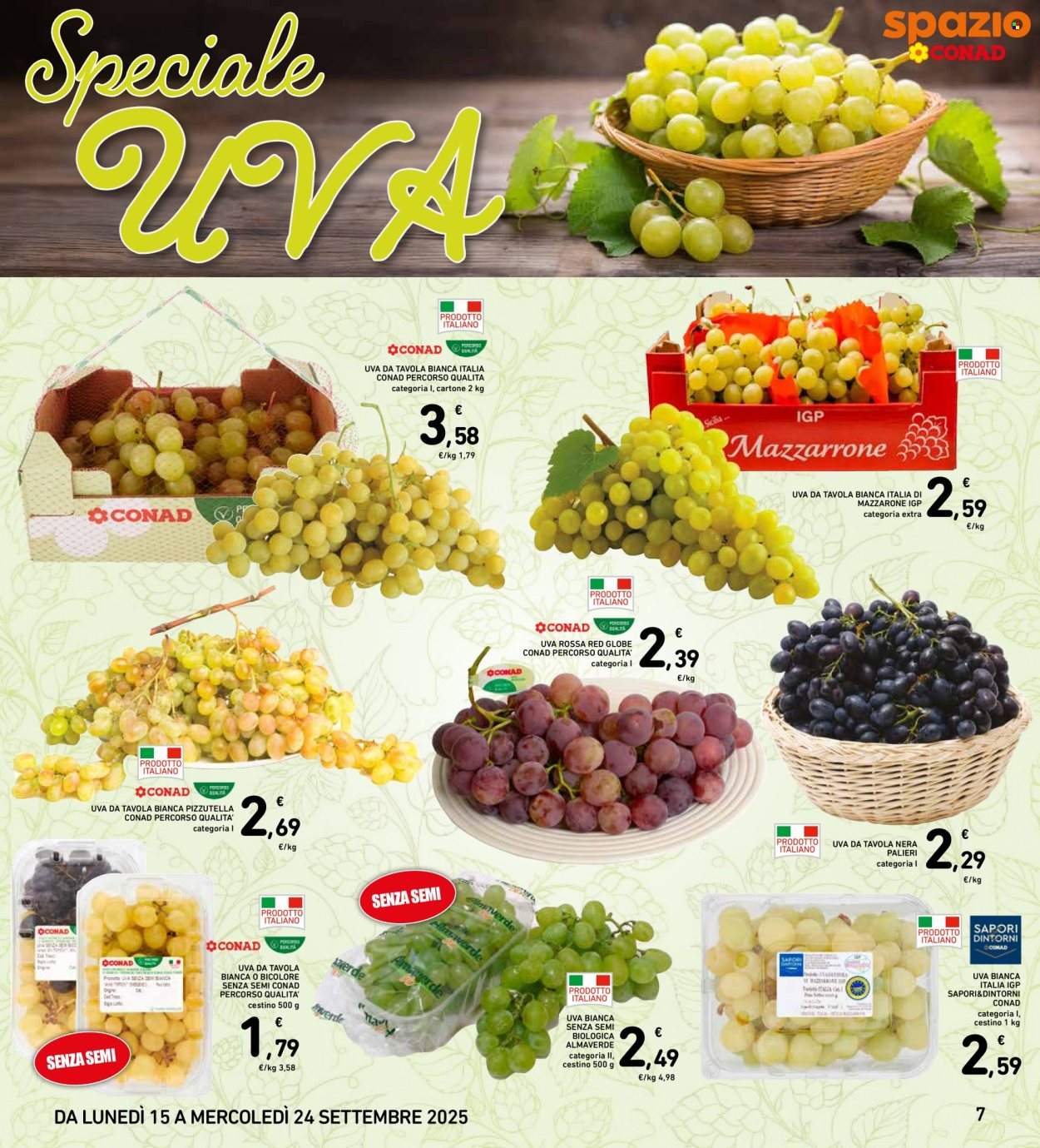 Volantino Spazio Conad - 15/9/2025 - 24/9/2025. Pagina 7