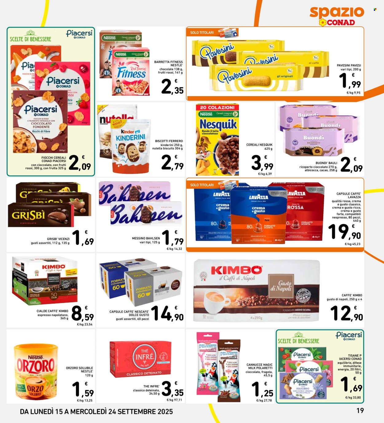 Volantino Spazio Conad - 15/9/2025 - 24/9/2025. Pagina 19